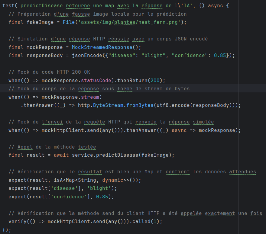 Test sur la réponse de l'IA